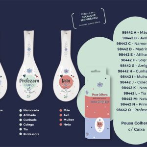 POUSA COLHERES FLÔR C/CX