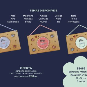 PLACA MDF CORES PASTEL aprox 22X14CM