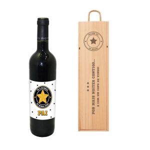 GARRAFA VINHO MT 75CL EM CX MADEIRA PAI
